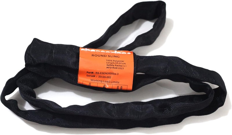 PRIORMAN Ultra-Durable High-Strength Nylon Round Sling 3FT/94cm - Continuously Woven Lifting Strap for Aerial Hoop Rigging, Hammock, Silk | 2,600lb Capacity & Exceptional Wear/Tensile Strength - Image 2